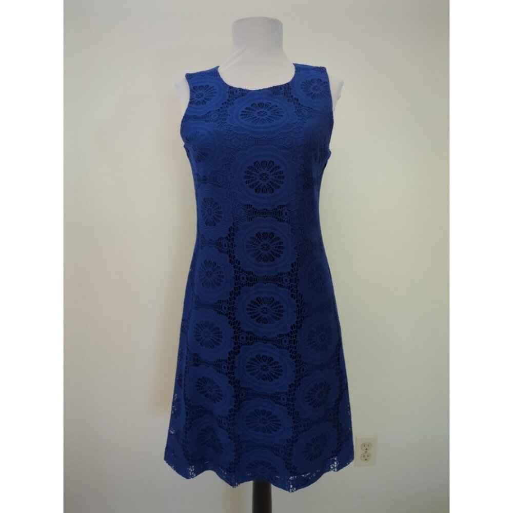Eliza J Blue Lace Sleeveless Dress Size 0